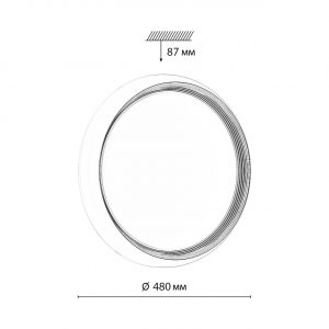 7650/ELN PALE SN 141 Светильник пластик/золотой LED 76Вт 3000/4000/6000К D480 IP43 CCT TOFIQ WHITE