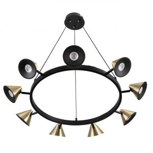 8233/9 COMFI LN26 255 черный/золото, металл Подвесной светильник GU10 LED 9*7W 220V LAMINA