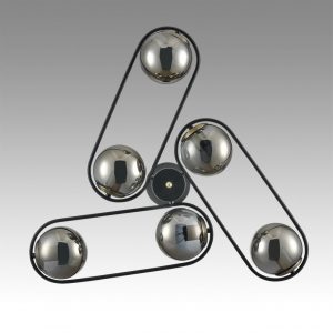 8060/6C COMFI LN24 000 черный/дымчатый металл/стекло Люстра потолочная E27 6*60W 220V CAMILIE