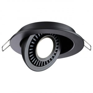 358816 SPOT NT21 530 черный Светильник встраиваемый светодиодный IP20 LED 9W 770Лм 4000K 220V GESSO