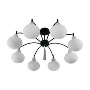 8273/8C NEOCLASSI LN26 041 черный/серый/белый, металл/керамика/стекло Люстра потолочная Е14 8*40W 220V GLORIYA