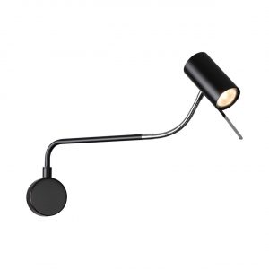 4381/1W HIGHTECH ODL23 455 черный/хром/металл Настенный св-к выкл. на плафоне IP20 LED GU10 10W GIGI