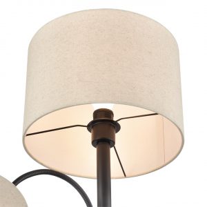 8042/2F MODERNI LN26 463 черный/бежевый, металл/текстиль Торшер Е27 1*60W + Е14 1*40W 220V KAYA