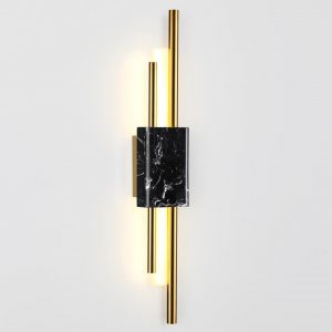4361/10WL MIDCENT ODL23 175 черный мрамор/золотистый металл Настенный св-к IP20 LED 10W 3000K 625Лм MARMI