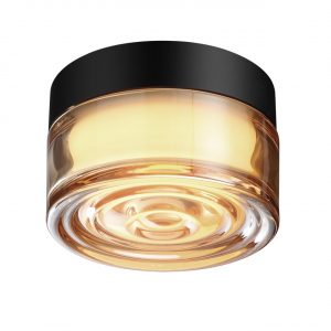 7158/6CL HIGHTECH ODL26 493 Настенно-потолочный светильник черный/янтарный/стекло/поликарбонат IP65 LED 6W 410Лм 2200/2700/3000K 120° 220-240V RONDA