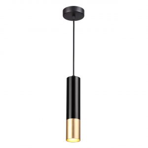 3876/1L HIGHTECH ODL19 399 черный с золотом Подвесной светильник GU10 1*50W 220V KIKO