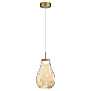 5098/4L PENDANT ODL25 365 античн.бронза/янтарный/металл/стекло Подвес LED 4W 4000K 388Лм NAVE