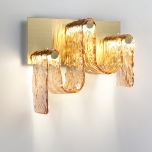 5105/16WL L-VISION ODL26 547 брашинг/янтарный металл/стекло Настенный светильник LED x 16W 4000K FLOW