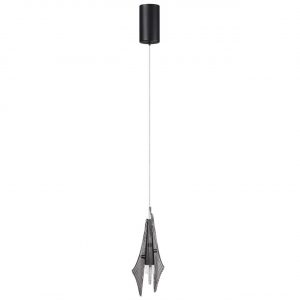 5442/6L L-VISION ODL_EX26 059 черный/дымчатый/металл/стекло/акрил Подвес LED 6W 3000K 633Лм AFALINA