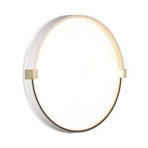 7646/CLN PALE SN 189 Светильник пластик/белый/золотой LED 36Вт 4000К D340 IP43 OLIDI WHITE
