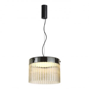 5047/24L L-VISION ODL24 000 черный/светл.янтарный/металл/стекло Подвес LED 24W 4000К 2715Лм PILLARI