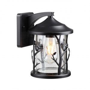 4963/1W NATURE ODL22 713 черный/стекло Ландшафтный настен.светильник E27 1*60W IP44 CUITA