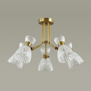 3704/5C COMFI LN26 110 античная бронза Люстра потолочная E14 5*40W 220V JACKIE