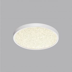 7661/24L MITRA LED SN 555 Светильник пластик/белый LED 24Вт 3000/4000K D300 IP40 OMEGA WHITE
