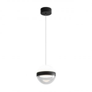 5075/9L L-VISION ODL24 355 черный/прозрачн./молочный/металл/акрил Подвес LED 9W 4000K 480лм RONI
