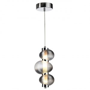 5096/12L L-VISION ODL25 361 хром/дымчатый градиент/металл/стекло Подвес LED 12W 4000K 1492Лм BRUCO