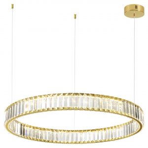 5015/45L L-VISION ODL23 587 золотой/прозрачный металл/хрусталь Люстра LED 45W 4000K 4500Лм VEKIA
