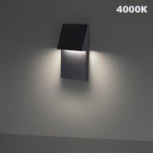 359724 STREET NT25 766 черный Подсветка для лестниц с переключателем цв. температуры IP65 LED 3W 100-240V 2700К3200К4000К SCALA