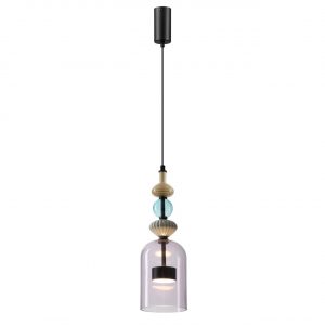 5046/12LA L-VISION ODL24 368 черный/фиолетовый/металл/стекло/керамика Подвес LED 12W 4000К 1400Лм PALLETA