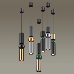4073/5L L-VISION ODL19 397 черный/золото/зеленый Подвес GU10 1*5W SAKRA
