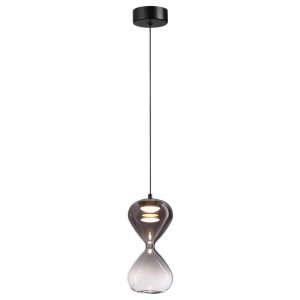 5092/4LA PENDANT ODL25 357 черный/дымчатый градиент/прозрачн./металл/стекло Подвес LED 4W 4000K 388Лм GLESSI