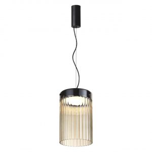 5047/15L L-VISION ODL24 000 черный/светл.янтарный/металл/стекло Подвес LED 15W 4000К 1676Лм PILLARI