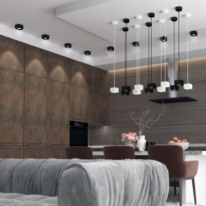 358654 OVER NT21 446 черный Светильник накладной светодиодный IP20 LED 4000К 12W 220V PATERA