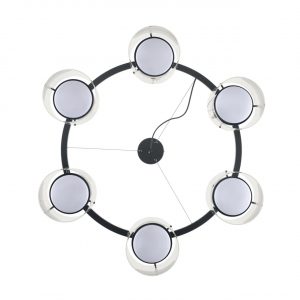 8232/6 COMFI LN26 230 черный/прозрачный, металл/стекло Светильник подвесной LED GX70 6*10W 220V NATALINA