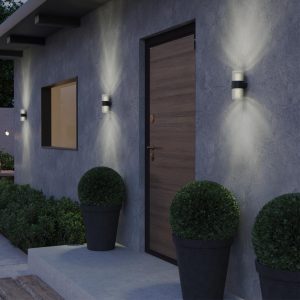 359294 STREET NT24 722 черный Светильник ландшафтный настенный IP65 LED 14W 4000K  175-265V ESTIMA