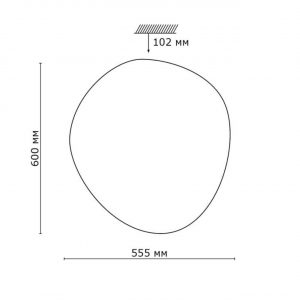 3039/EL COLOR SN 000 Cветильник пластик/белый LED 72Вт 3000-6300K 600х555 IP43 пульт ДУ/RGB/LampSmart STONE