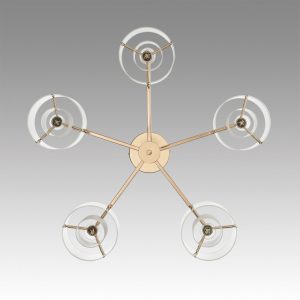 6587/5C MODERNI LN26 133 золото/прозрачный, металл/стекло Люстра потолочная E14 5*40W 220V VERDI