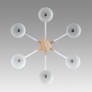 8095/6C MODERNI LN26 340 белый/белый металл, дерево/металл Люстра потолочная Е27 6*60W 220V COLANGE