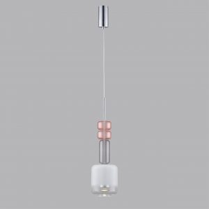 6505/1 SUSPENTIONI LN26 385 хром, розовый, белый Подвес GU10 50W 220V VERONA