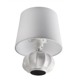 8145/1T MODERNI LN26 492 белый, керамика/текстиль Настольная лампа Е27 1*60W 220V HAMA