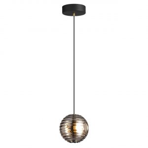 5041/12L L-VISION ODL24 531 черн./золото/дымчатый/металл/стеко Подвес LED 12W 4000К 1526Лм TRONI