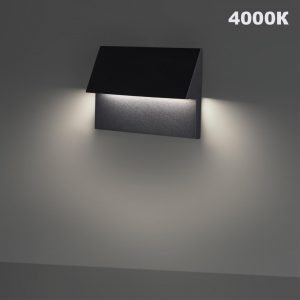 359725 STREET NT25 766 черный Подсветка для лестниц с переключателем цв. температуры IP65 LED 3W 100-240V 2700К3200К4000К SCALA