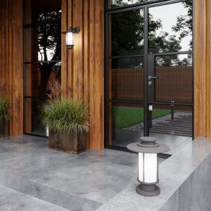 4047/1F NATURE ODL18 697 белый/коричневый Уличный светильник, 80см IP54 E27 18W 220V MITO