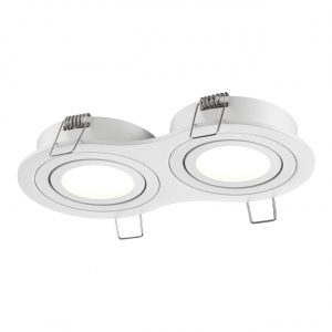 371023 WIR NT25 577 белый Светильник встраиваемый поворотный IP20 GU10 2*50W 220-240V MORUS