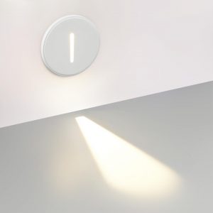7081/3WL HIGHTECH ODL25 339 Подсветка лестницы круглая металл/гипс IP20 LED 3W 3000K 220V GIPS