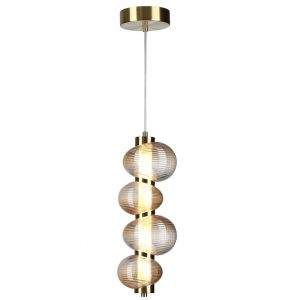 5095/17L L-VISION ODL25 359 латунный/янтарный градиент/металл/стекло Подвес LED 17W 4000K 1948Лм BRUCO