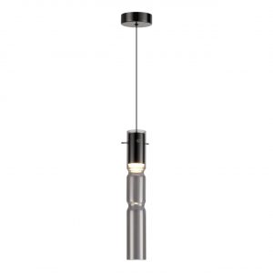 5059/5L PENDANT ODL24 385 черный/дымчатый/металл/стекло Подвес LED 5W 3000K SCROW