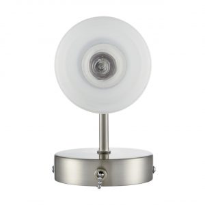 8099/1W COMFI LN26 105 никель/белый металл/стекло Бра Е14 1*40W 220V MAVE