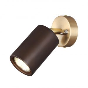 7062/1W MINIMA ODL25 217 Настенный светильник темное дерево/металл с выкл. IP20 GU10 LED 7W 220V CAUCHO
