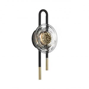 5407/6WL MODERN ODL_EX24 101 черный/золотой/металл/стекло Бра LED 6W 3000K 688Лм MAGNET