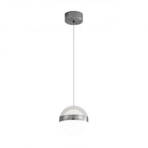 5037/12L L-VISION ODL24 355 никель/прозрачн/молочный/металл/акрил Подвес LED 12W 4000K 600лм RONI