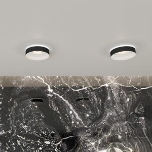 370784 SPOT NT21 595 белый/черный Светильник встраиваемый влагозащищенный IP44 GU10 9W 220V WATER