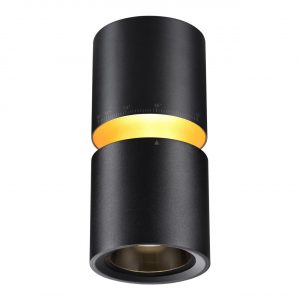 359338 OVER NT24 370 черный Светильник накладной светодиодный IP20 LED 10W/3W 3000K 1090Лм 170-265V ARISTO