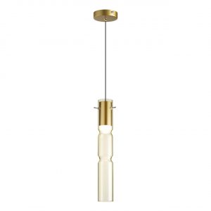 5059/5LA PENDANT ODL24 385 золотой/янтарный/металл/стекло Подвес LED 5W 3000K SCROW