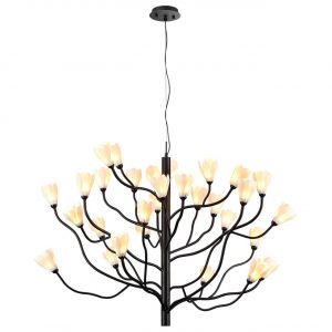 5090/30 MODERN ODL25 553 черный матовый/белый/фарфор Люстра G4 LED 30*5W GARDI