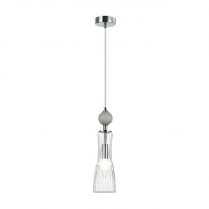 8269/1A NEOCLASSI LN26 160 хром/серый/прозрачный, металл/керамика/стекло Подвес Е14 1*40W 220V EMILY